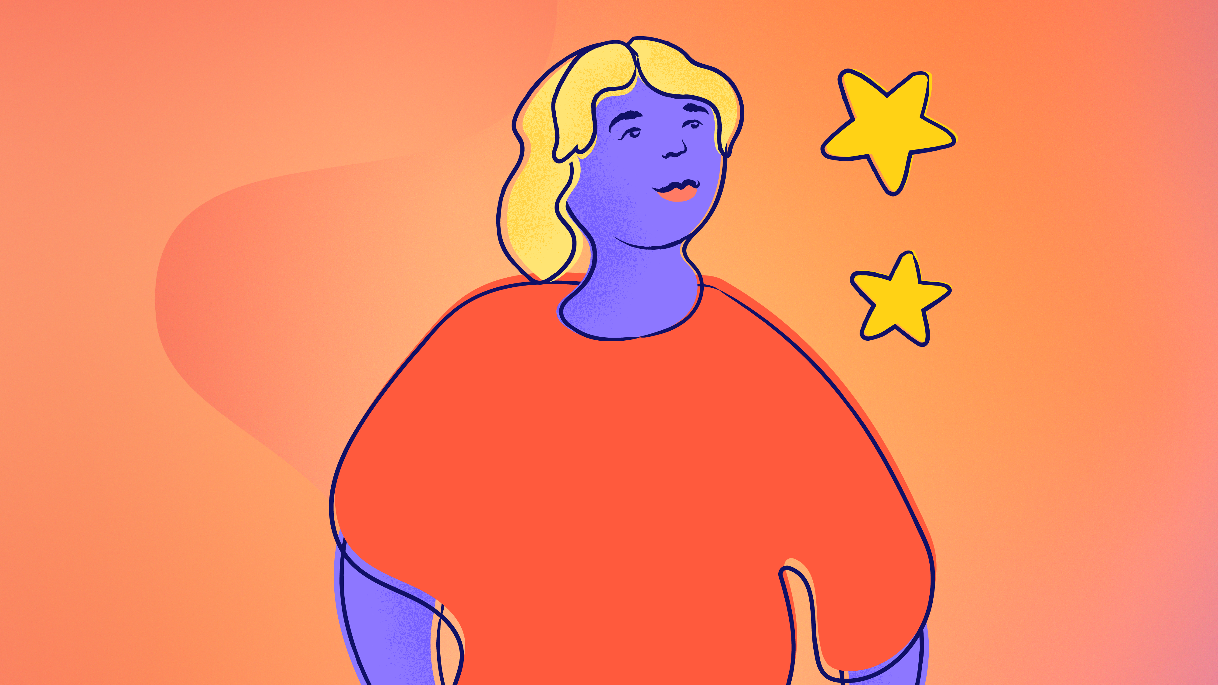 A young person looks up with hope