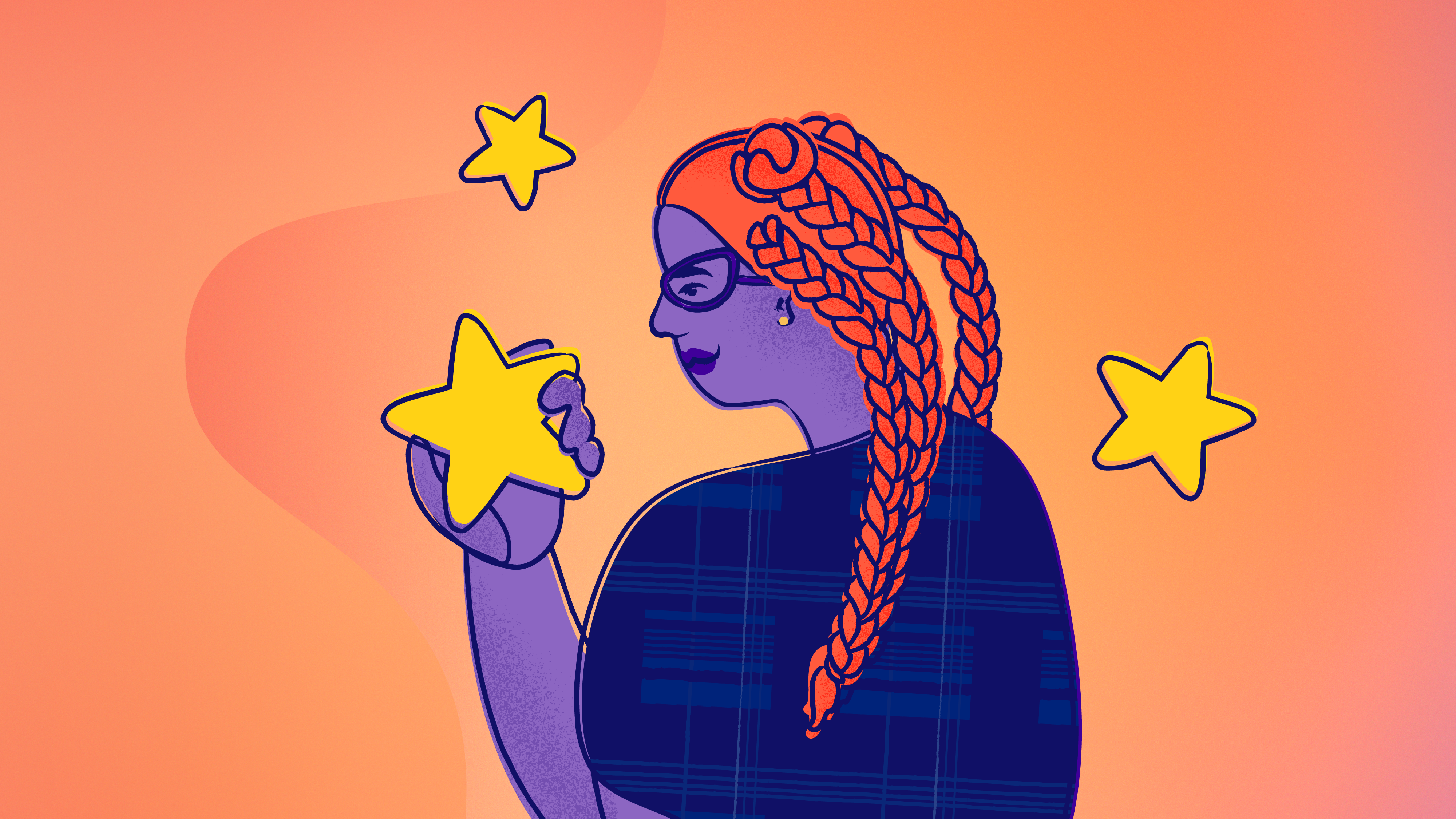 A young person with braids texts on their phone